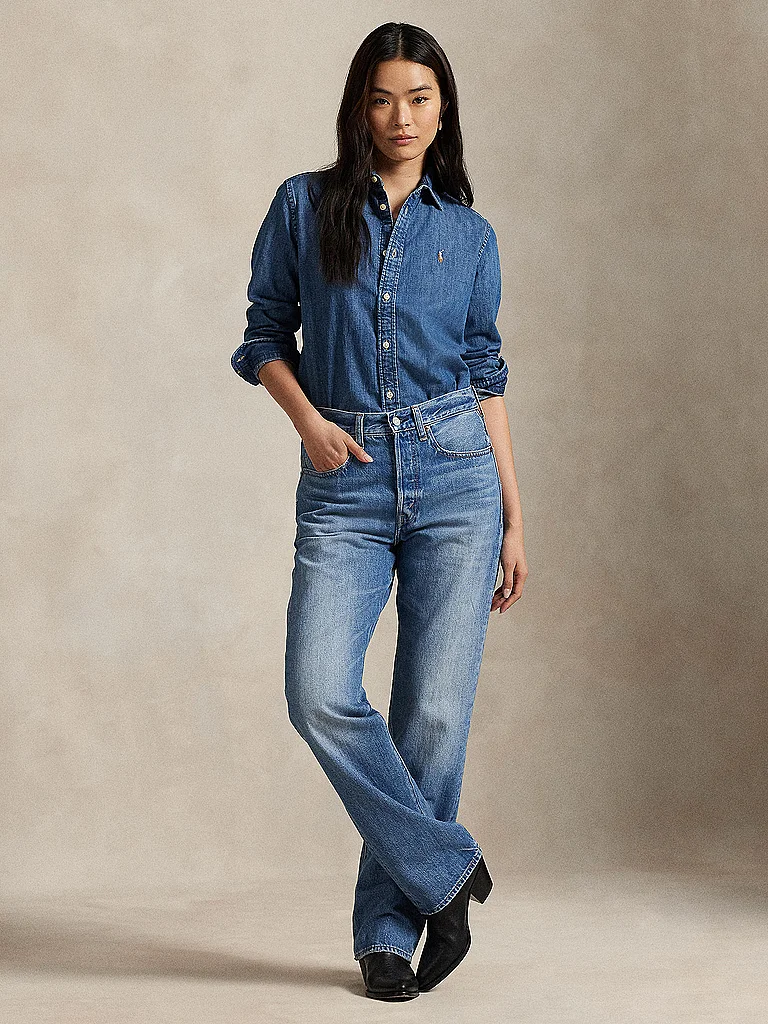 Polo Ralph Lauren Jeansbluse Dunkelblau | 38-image